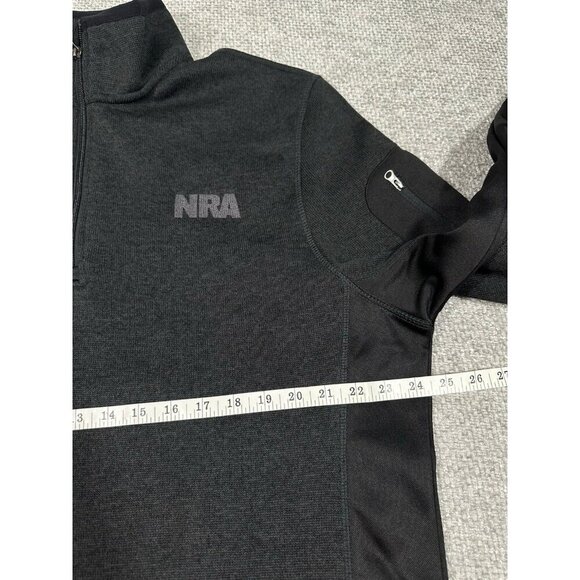 NRA Mens Sweater Size XL Charcoal Gray 1/4 Zip Pullover Zip Pocket Long‎ Sleeve - Picture 5 of 8
